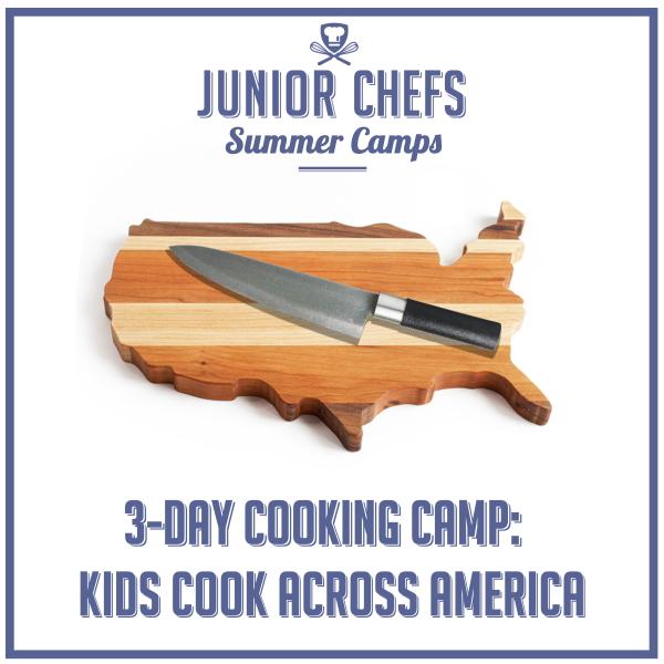 image for a Junior Chefs (9-14):3-Day 'Cook Across America' Camp - Kids Make Cajun, Hawaiian & KC BBQ Favs!
