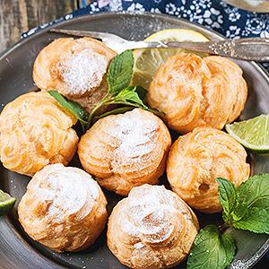 image for a French Pâte à Choux Pastry including Perfect Cream Puffs, Gougeres, Eclairs & More