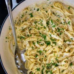 The image for Christmas In Italy featuring Fettuccini Alfredo for Holiday Entertaining At Home