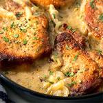 The image for A Savory Sunday Supper Menu featuring Smothered Pork Chops with Chef Jill Garcia Schmidt